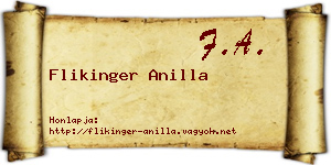 Flikinger Anilla névjegykártya